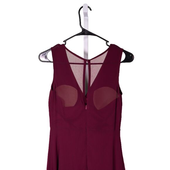 BHLDN Anthropologie Womens Maxi Dress Burgundy Bridesmaid Formal Evening Gown XS - Picture 6 of 8